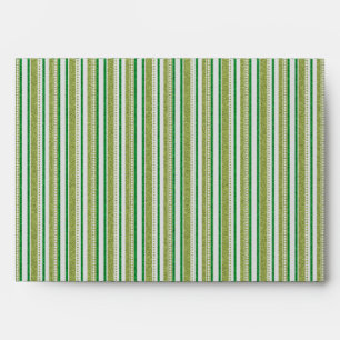 Green Stripes Glitter Envelope