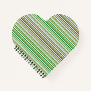 Green Stripes Glitter Notebook