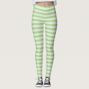 Green Stripes Leggings