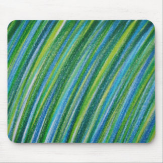 Green Stripes Mouse Pad