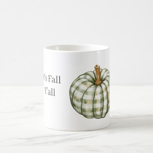 Green Stripes Pumpkin   Coffee Mug (Center)