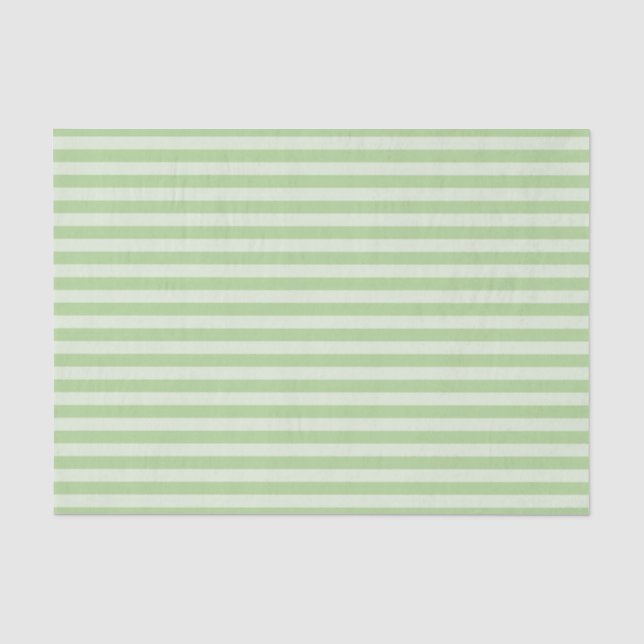 Green Stripes Seamless Pattern Tissue Paper (Front)