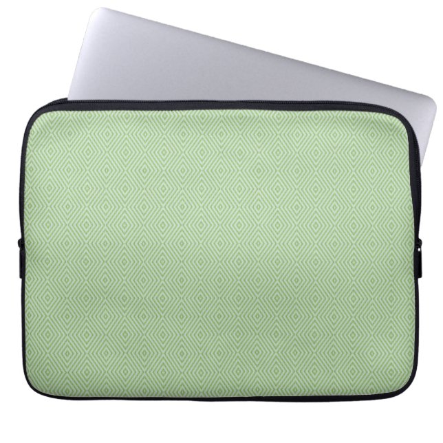 Green Stripes Squash Pattern Laptop Sleeve (Front)