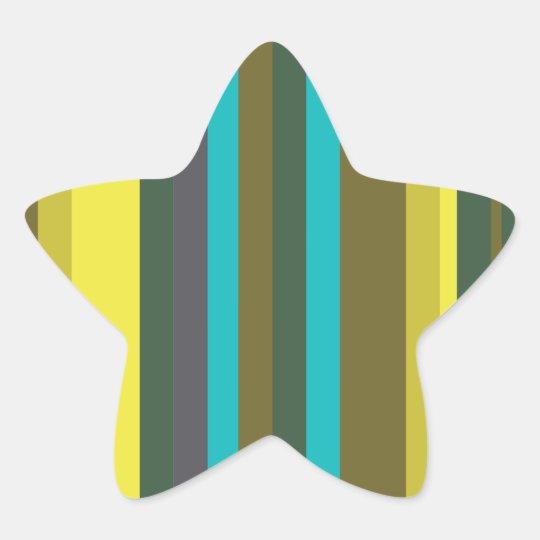 Green_stripes Star Sticker