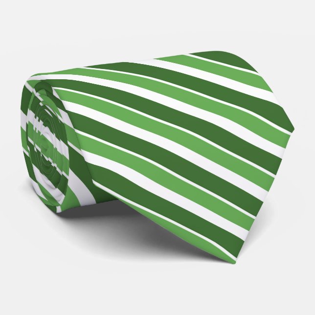 Green Stripes Tie (Rolled)