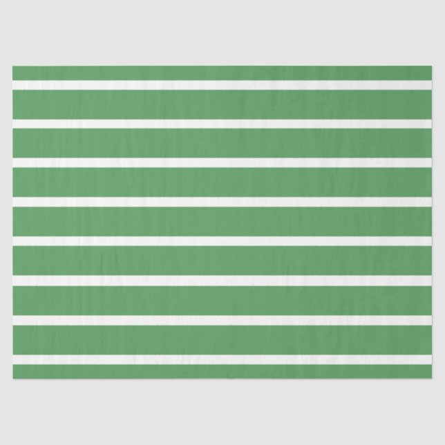 Green Stripes Tissue Paper (Front)