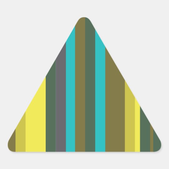 Green_stripes Triangle Sticker