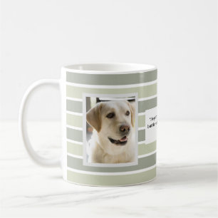 Green Stripes Two Photo Mug