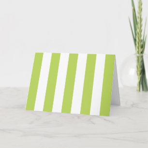 Green Stripes, White Stripes, Striped Pattern Card