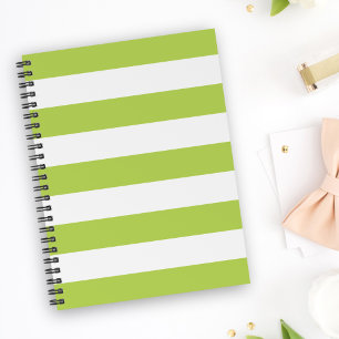 Green Stripes, White Stripes, Striped Pattern Planner