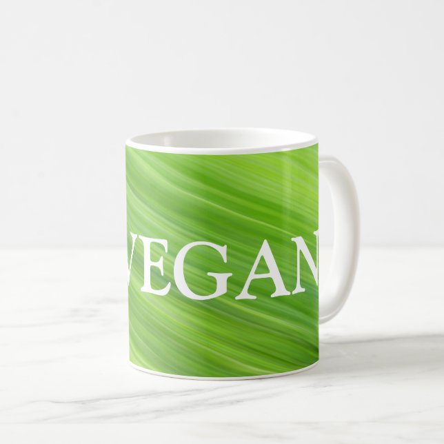 Green strips pattern coffee mug (Front Right)