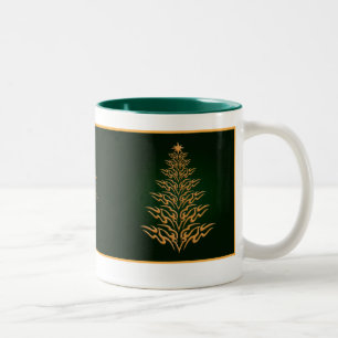Green Stylish Christmas Tree Mug
