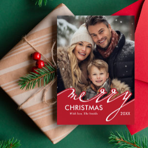 Green Stylish Script Happy Holidays Holiday Card