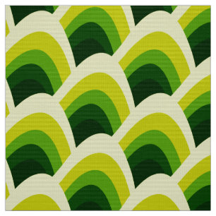 Green stylish seventies retro mod fabric