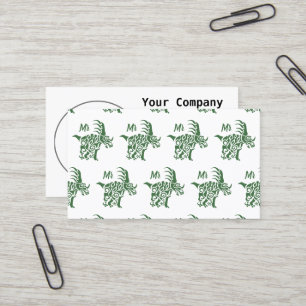 Green Styracosaurus with Tribal War Paint Business Card
