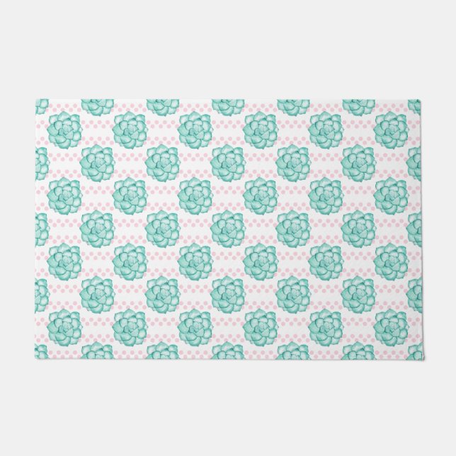Green Succulent Doormat (Front)