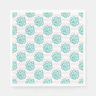 Green Succulent Napkin