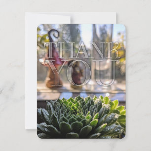 Green Succulent Nature theme Thank You Card