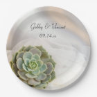 Green Succulent on White Wedding