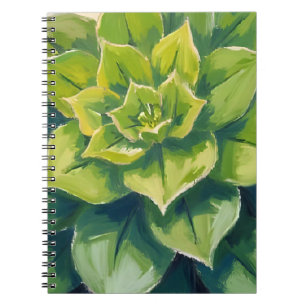 Green Succulent Plant Painting Botanical Notebook