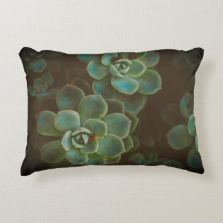 Green Succulent Plants Decorative Cushion