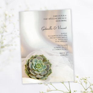 Green Succulent Post Wedding Brunch Invitation