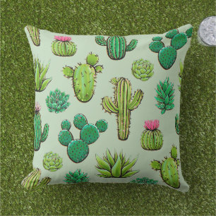 Green Succulents  Cushion