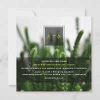 Green Succulents Grass Photo Simple Modern Wedding