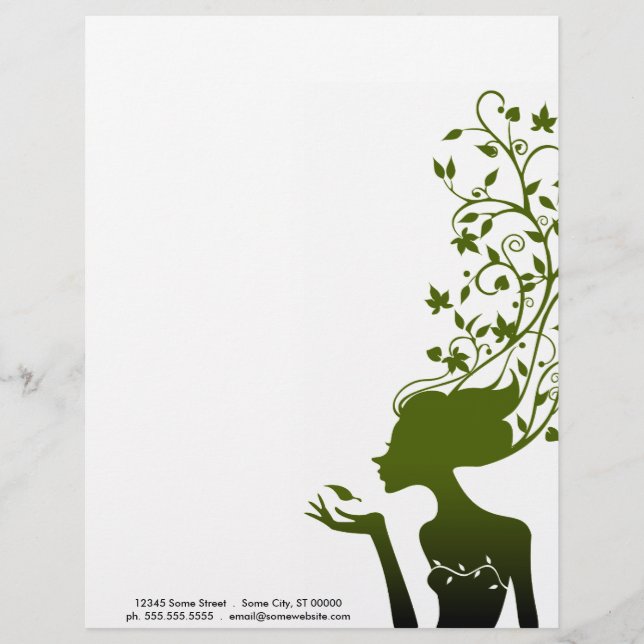 green sugar letterhead template (Front)