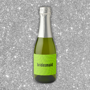 Green Summer Bachelorette Bridesmaid Proposal Sparkling Wine Label