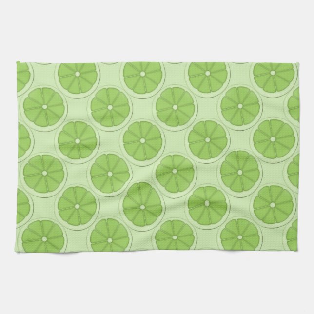 Green Summer Fruit Kitchen Towel (Horizontal)