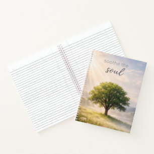 Green Summer Tree With Quote Notebook