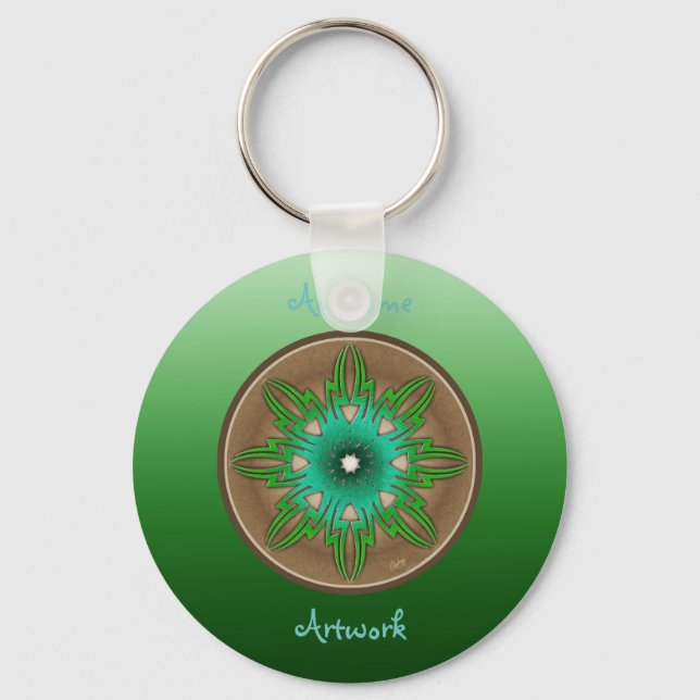 Green Sun Key Ring (Front)