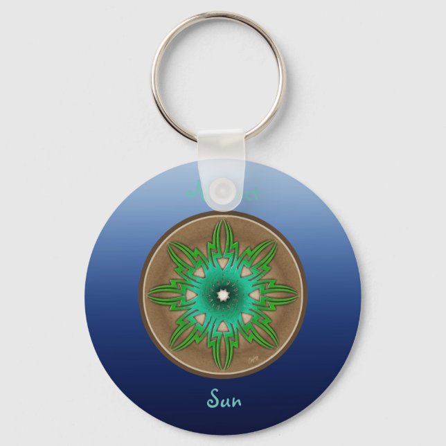 Green Sun Key Ring (Front)