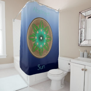 Green Sun Shower Curtain