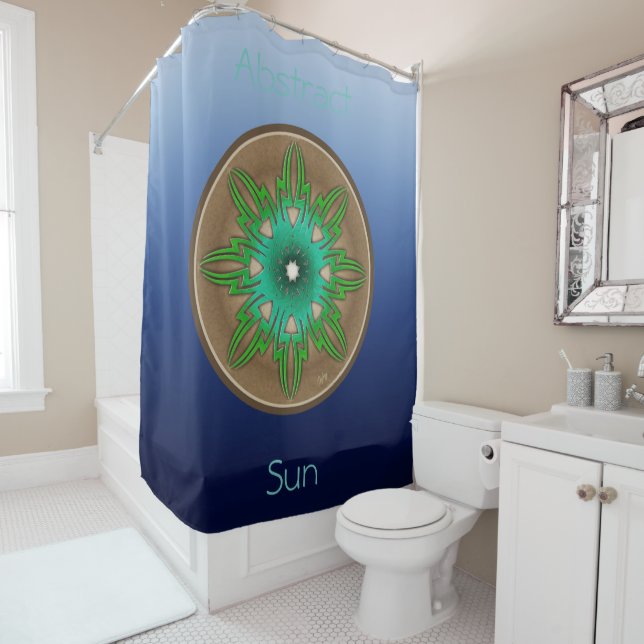 Green Sun Shower Curtain (In Situ)