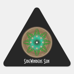 Green Sun Triangle Sticker
