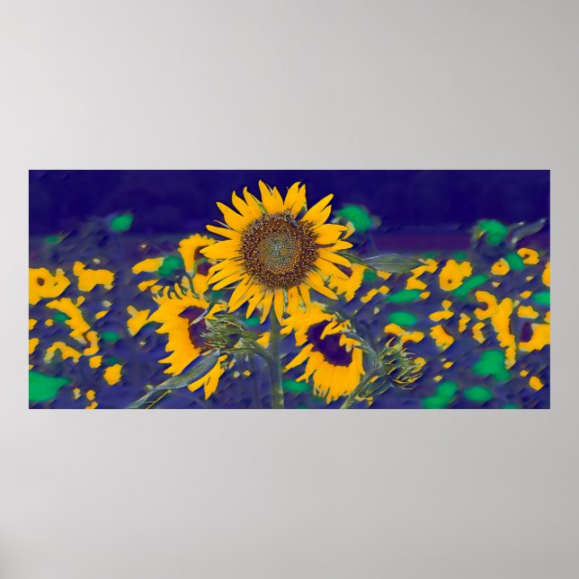 Green sunflower poster (Front)