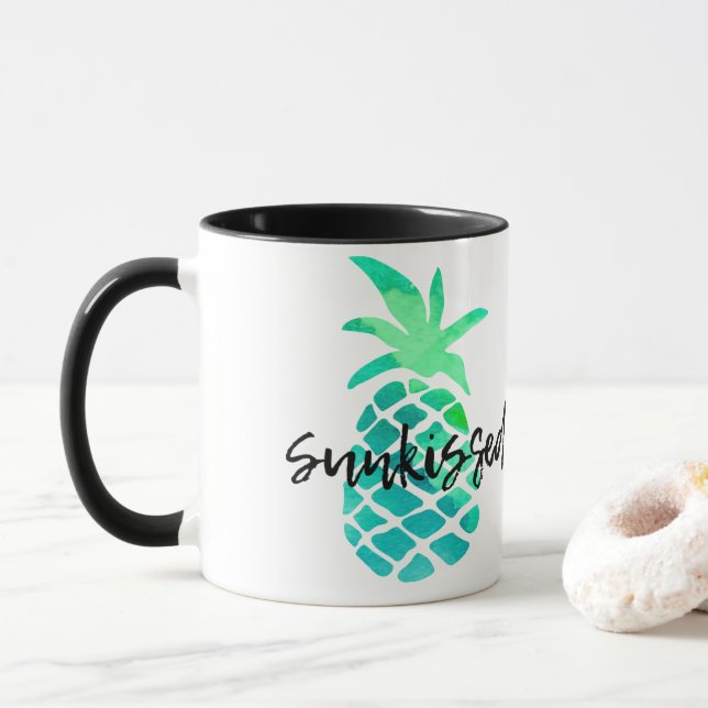 Green Sunkissed Pineapple Mug (With Donut)