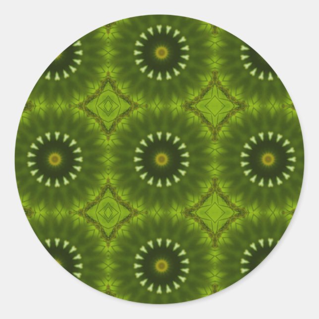 Green Suns Classic Round Sticker (Front)