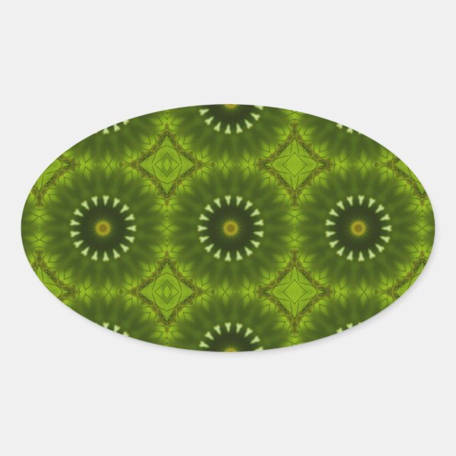 Green Suns Oval Sticker (Front)