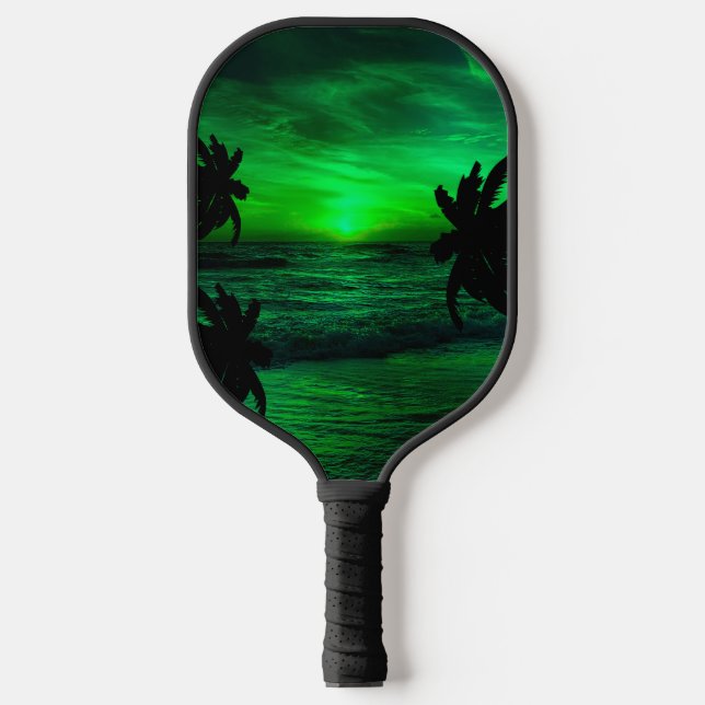 GREEN SUNSETS OCEAN SCENIC    PICKLEBALL PADDLE (Front)