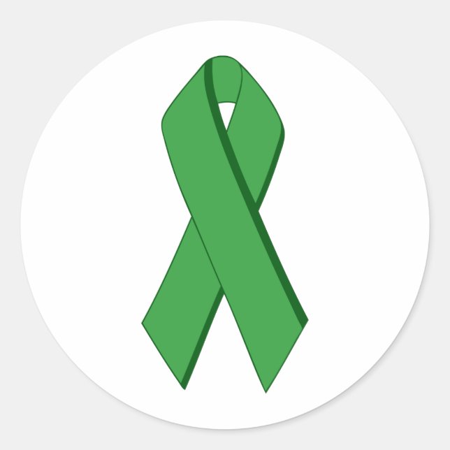 green support classic round sticker (Front)