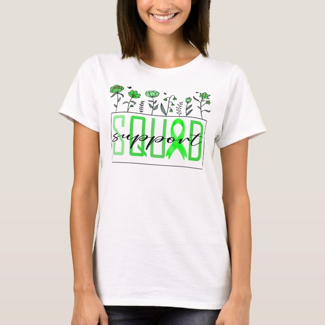 green support squad lymphoma cancer awareness  T-Shirt (Front)