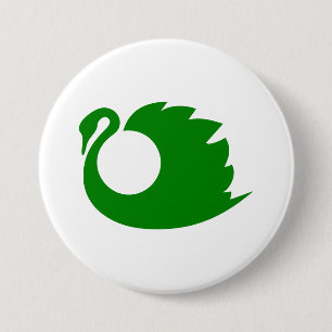 Green Swan Eco Patches & Buttons