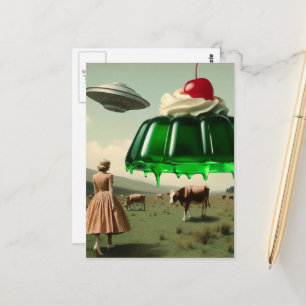 Green Sweet Treat Surreal  in the Dairy Pasture Postcard
