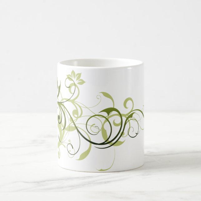 Green Swirl Coffee Mug (Center)