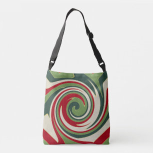 green swirl crossbody bag