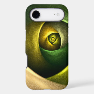 Green Swirl Floral Modern Abstract Art Pattern #23