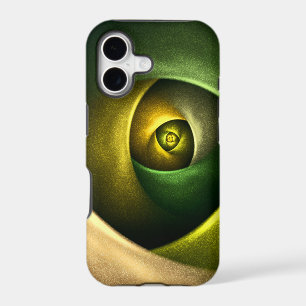 Green Swirl Floral Modern Abstract Art Pattern #23